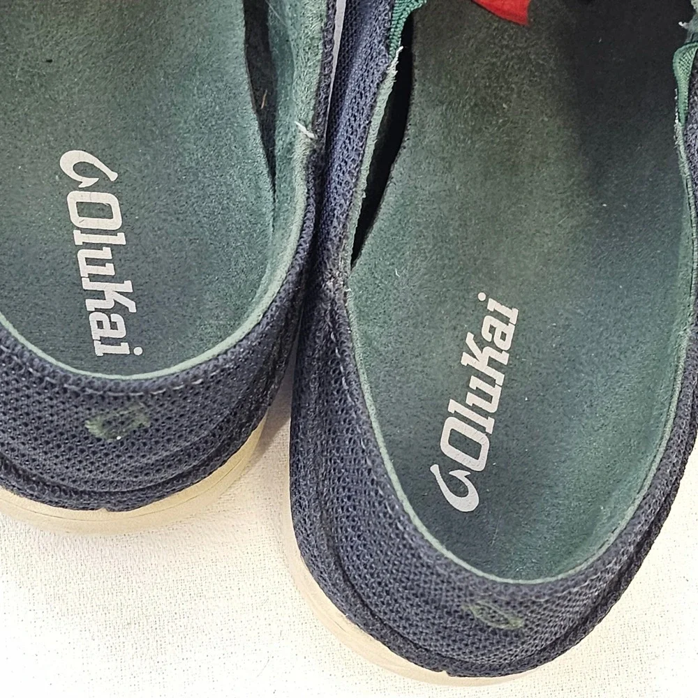OluKai Nohea Mesh Mens 9 Dark Blue Slip On‎ Shoes 10188-DGDG Casual